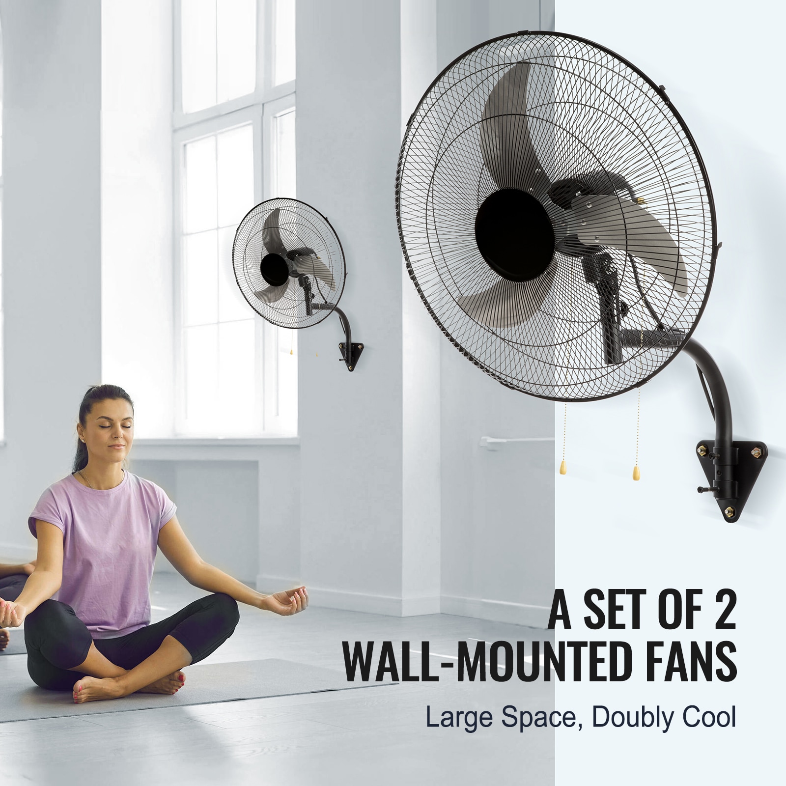 Wall Mounted Oscillating Fan High Velocity Industrial Air Cooler_voghion.com